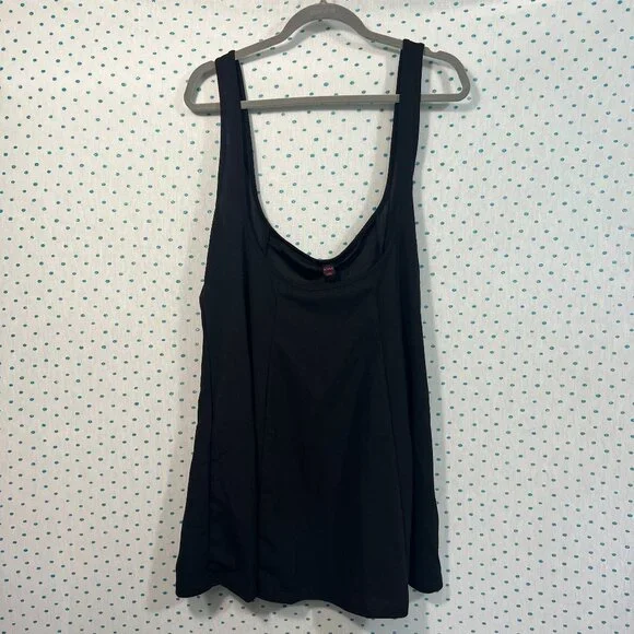 NWT ROMWE PUNK Plus Size Black Rock Solid Overall Dress Without Shirt - Picture 2 of 6
